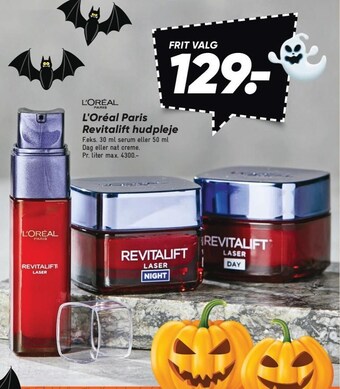 Bilka L'oréal paris revitalift hudpleje tilbud