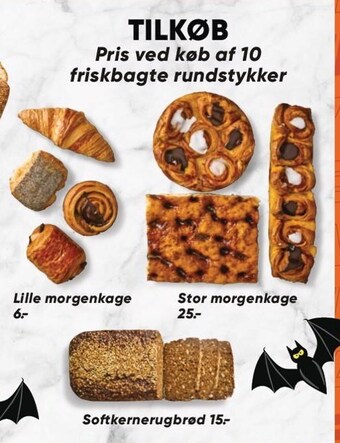 Tilkøb pris ved køb af 10 friskbagte rundstykker