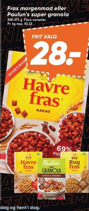 Fras morgenmad eller paulun´s super granola