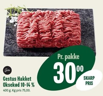 Min Købmand Gestus hakket oksekød 10-14% tilbud