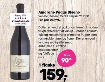 SuperBrugsen Amarone pagus bisano tilbud