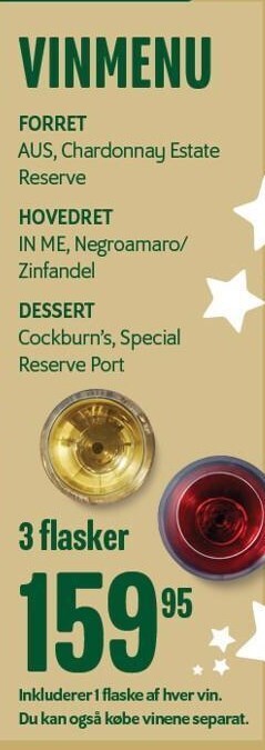 Vinmenu 3 flasker