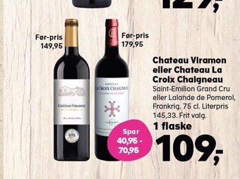 SuperBrugsen Chateau viramon eller chateau la croix chaigneau tilbud