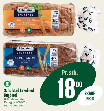 Min Købmand Schulstad levebrød rugbrød tilbud