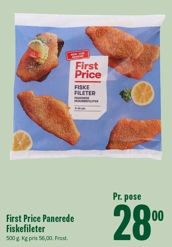 Min Købmand First price panerede fiskefileter tilbud