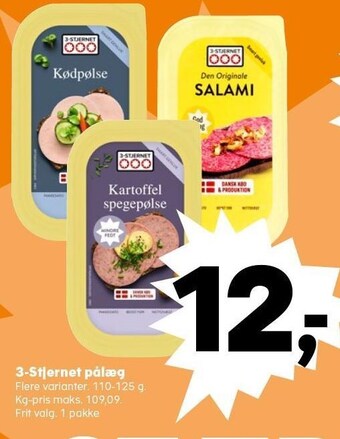 Kvickly 3-stjernet pålæg tilbud