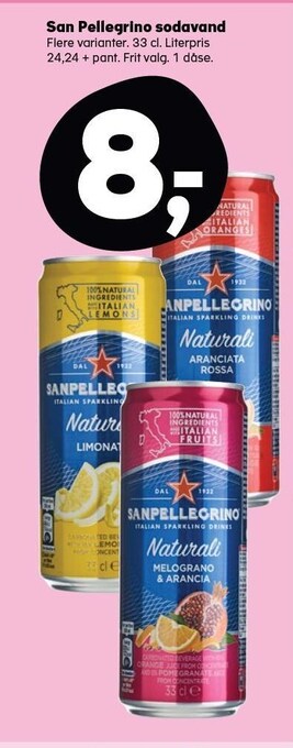 SuperBrugsen San pellegrino sodavand tilbud
