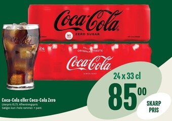 Min Købmand Coca-cola eller coca-cola zero tilbud