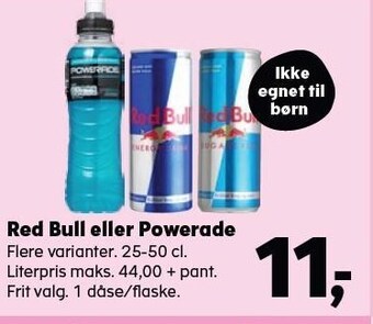 Red bull eller powerade