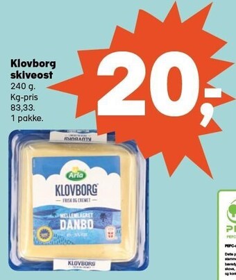 SuperBrugsen Klovborg skiveost tilbud