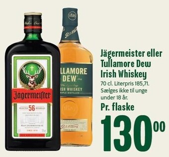 Min Købmand Jägermeister eller tullamore dew irish whiskey tilbud