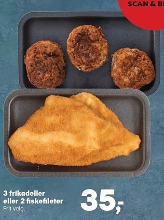 Kvickly 3 frikadeller eller 2 fiskefileter tilbud