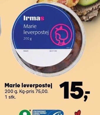 Kvickly Marie leverpostej tilbud