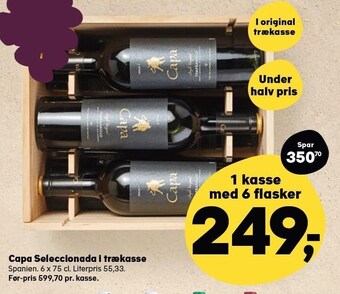 Kvickly Capa seleccionada i trækasse tilbud