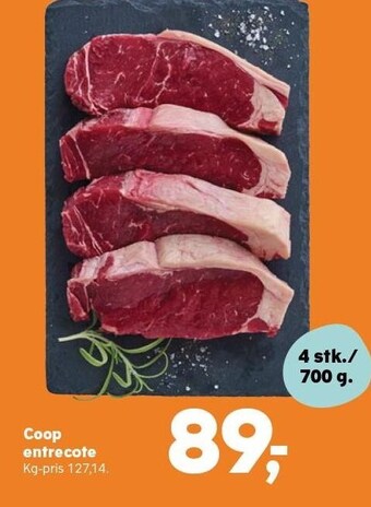 Kvickly Coop entrecote tilbud