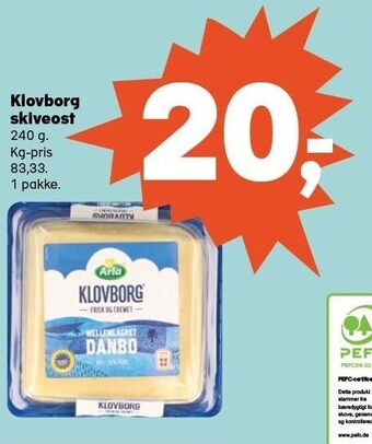 Kvickly Klovborg skiveost tilbud