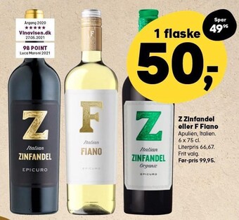 Z zinfandel eller f fiano