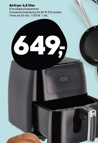 Kvickly Airfryer 6,5 liter tilbud