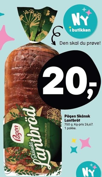 Kvickly Pågen skånsk lantbröt tilbud