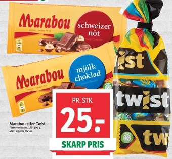 SPAR Marabou eller twist tilbud