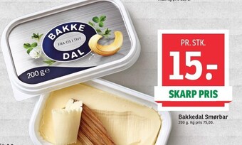 Bakkedal smørbar