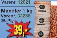 Harald Nyborg Nordthy mandler 1 kg tilbud