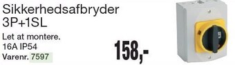 Harald Nyborg Sikkerhedsafbryder 3p+1sl tilbud