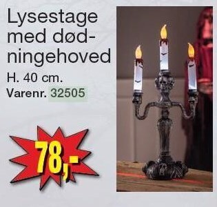 Harald Nyborg Lysestage med dødningehoved tilbud