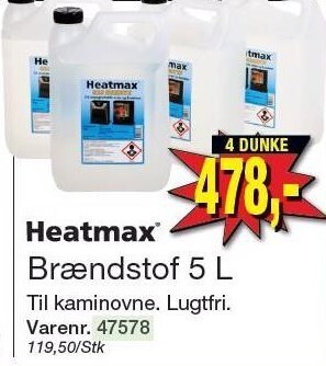 Harald Nyborg Heatmax brændstof 5 l - 4 dunke tilbud