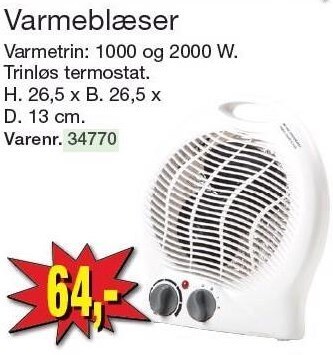Harald Nyborg Varmeblæser tilbud