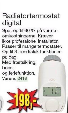 Harald Nyborg Radiatortermostat digital tilbud