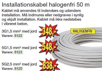 Harald Nyborg Installationskabel halogenfri 50 m tilbud
