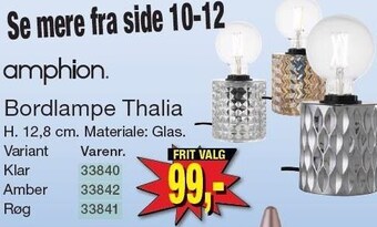 Harald Nyborg Bordlampe thalia tilbud