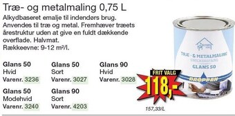 Harald Nyborg Træ- og metalmaling 0,75 l tilbud