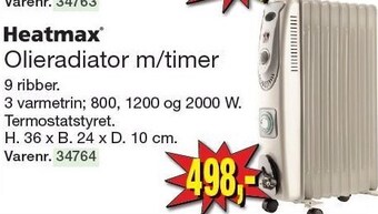 Harald Nyborg Heatmax olieradiator m/timer tilbud