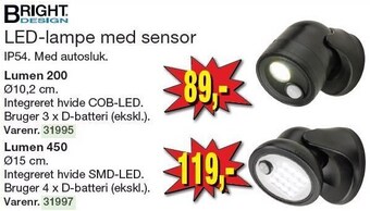 Harald Nyborg Led-lampe med sensor tilbud