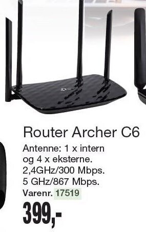 Harald Nyborg Router archer c6 tilbud