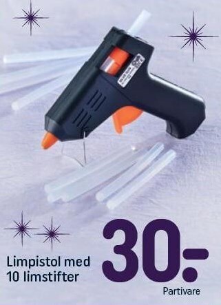 Limpistol med 10 limstifter