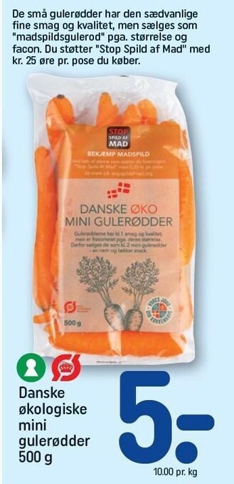 REMA 1000 Danske økologiske mini gulerødder tilbud