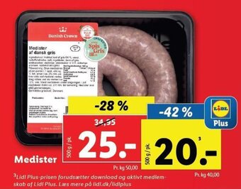 Lidl Medister tilbud