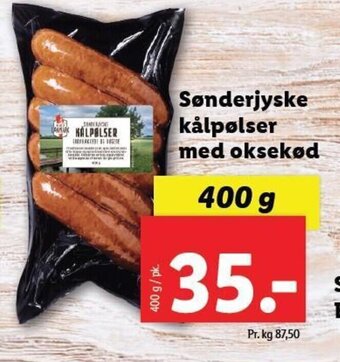 Lidl Sønderjyske kålpølser med oksekød tilbud