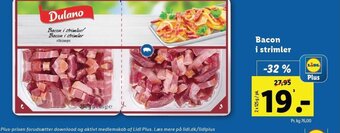 Lidl Bacon i strimler tilbud
