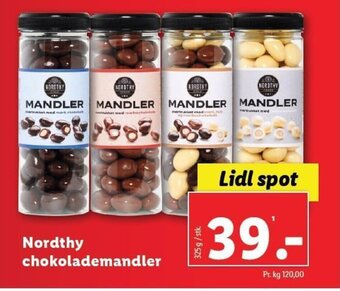 Lidl Nordthy chokolademandler tilbud