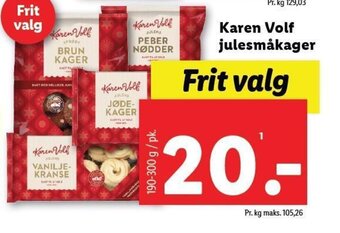 Lidl Karen Volf julesmåkager tilbud