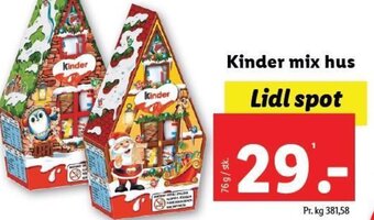 Lidl Kinder mix hus tilbud