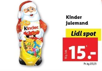 Lidl Kinder julemand tilbud