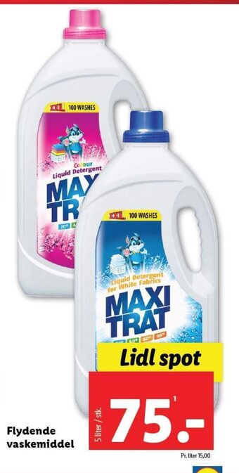 Lidl Flydende vaskemiddel tilbud
