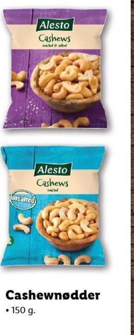 Lidl Alesto Cashewnødder tilbud