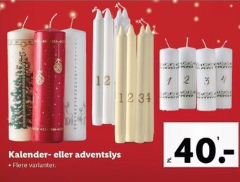 Kalender- eller adventslys