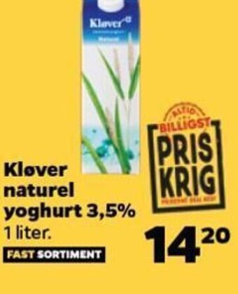 Klover naturel yoghurt 3,5%
